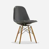 PKW-1 by Charles and Ray Eames, Naugahyde, enameled steel, birch, sold Sep 2024