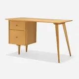 Paul McCobb, Planner Group desk, model 1560, 1953, maple, aluminum