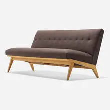 Jens Risom, Sofa, model 23, upholstery, maple