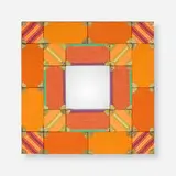 Alexander Girard, Mirror for Textiles & Objects, 1961, fabric over wood, brass-plated metal, mirrored glass