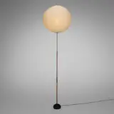 Isamu Noguchi, Akari light sculpture, model BB3-55A, washi paper, bamboo, enameled cast iron