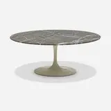 Eero Saarinen, Coffee table, model 162M, marble, enameled aluminum