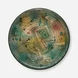 Charger by Myrton Purkiss, c. 1950, glazed earthenware, sold Sep 2024