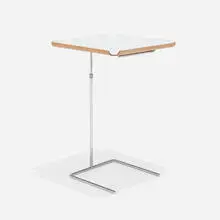 Custom Tray table by George Nelson & Associates, 1949, painted walnut plywood, chrome-plated steel, sold Sep 2024