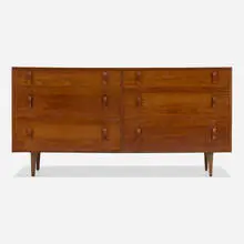 Arthur Stanley Young, Cabinet, model 2631, c. 1960, walnut, steel, brass