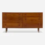 Arthur Stanley Young, Cabinet, model 2631, c. 1960, walnut, steel, brass