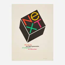 Paul Rand, NeXT poster, 1986, offset lithograph in colors