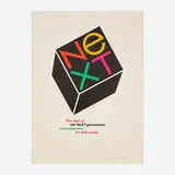 Paul Rand, NeXT poster, 1986, offset lithograph in colors