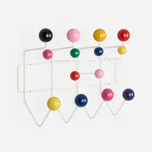 Hang-It-All by Charles and Ray Eames, enameled steel, lacquered wood, sold Sep 2024