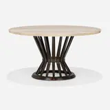 Edward Wormley, Coffee table, model 5574, travertine, lacquered ash, brass