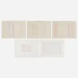 Gene Davis, Five Works, 1973-79, lithograph in colors on Hodgkinson oatmeal handmade
