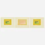 Howard Hodgkin, Three works from the Indian Views series, 1971, screenprint in colors on J. Green