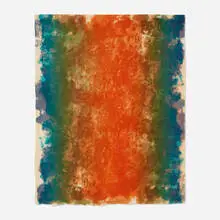 Fire by Sam Gilliam, 1972, lithograph in colors on Japanese paper, sold Aug 2024