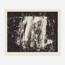 Big Fall, Black and White by Pat Steir, 1991, aquatint, sold Aug 2024