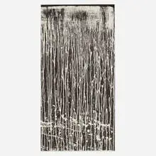 Long Vertical Falls IV by Pat Steir, 1991, soap ground and spit bite aquatint, sold Aug 2024