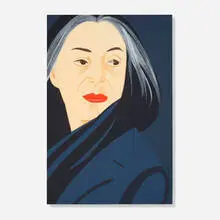Black Scarf by Alex Katz, 1996, screenprint in colors on Arches, sold Aug 2024