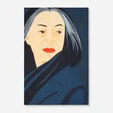 Alex Katz, Black Scarf, 1996, screenprint in colors on Arches
