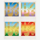 Robert Indiana, Four Seasons of Hope (Gold), 2012, screenprint in colors on Coventry Rag