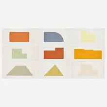 A Book of Silk Screen Prints - Multiple Panel Paintings, Edition B by Robert Mangold, 1988, screenprint in colors on Fabriano Cotton, sold Aug 2024