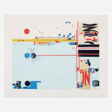 Untitled by Sam Middleton, 1999, offset lithograph in colors, sold Aug 2024