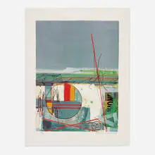Untitled by Sam Middleton, 1998, offset lithograph in colors, sold Aug 2024