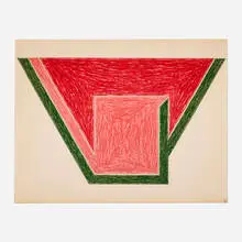 Union (from the Eccentric Polygons series) by Frank Stella, 1974, lithograph and screenprint in colors on Arches, sold Aug 2024