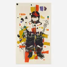 Mauricio Lasansky, Young Nahua Dancer, 1961-73, intaglio in colors with mezzotint, etching, soft ground, drypoint, reverse soft ground, engraving, stippling, scraping and burnishing