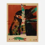 Mauricio Lasansky, Indian Chief Wounded Feather, 1979, intaglio in colors with engraving, etching, drypoint, soft ground, aquatint with stippling, scraping and burnishing