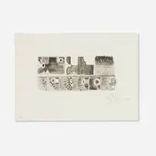 Jasper Johns, Untitled (from the Artists for Obama portfolio), 2008, etching with aquatint
