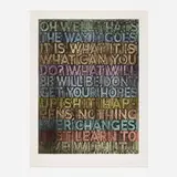 Mel Bochner, Oh Well, 2020, etching and screenprint in colors