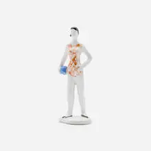 Paulina Olowska, Siatkarka (Volleyball Player) (for Parkett 92), 2013, hand-painted and glazed stoneware