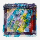 Sam Gilliam, Fast Track, 1992, screenprint in colors and mixed media on handmade paper