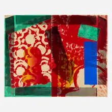 Moonlight by Howard Hodgkin, 1980, lithograph in colors with hand-coloring on paper, sold Aug 2024