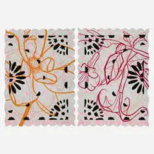 Ana Maria Hernando, Las aberturas, los organos que esperan (diptych), 2005, lithograph in colors with cut-outs