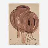 Claes Oldenburg, Sketch of a Three-Way Plug, 1972, offset lithograph in colors