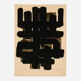 Pierre Soulages, Lithographie No. 3, 1957, lithograph on Arches