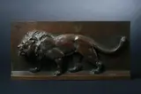 Lion by Antoine-Louis Barye, Bronze high-relief plaque, sold Jun 2011