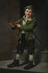 S. Cederberg, Street Urchin, Oil on canvas