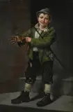 S. Cederberg, Street Urchin, Oil on canvas