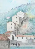 Italian Hill Town by Frank Henry Shapleigh, Watercolor, offered Jun 2011
