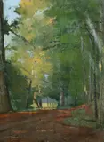 Jules Rambo, Forest, Oil on canvas