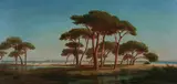 British School, Stand of Trees Along Shore