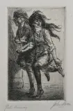 John Sloan, Girls Running, Etching