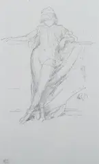 James Abbott McNeill Whistler, Little Draped Figure, Lithograph