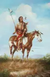 Troy Denton, Indian Chief, Oil on canvas