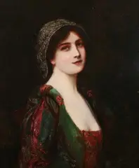 Portrait of a Beauty by Aby Altson, Oil on canvas, sold Jun 2011