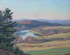 Connecticut River by Everett Warner, Oil on board, sold Jun 2011