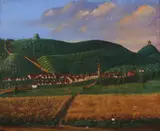 Continental School, Tyrolian Village, TYROLIAN VILLAGE, oil on canvas
