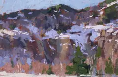 Paul Maloney, Along the Kancamagus, Oil on board