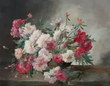 Elizabeth Charlotte Julien, Pink and White Peonies, Oil on canvas